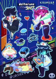 Deltarune sticker sheet chap 2