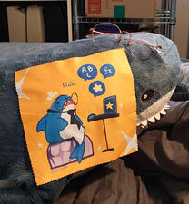 Blahaj microfibre cloth